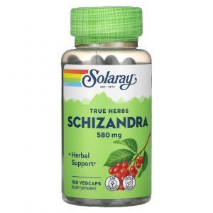 Лимонник китайский, Schizandra, Solaray, 580 мг, 100 капсул