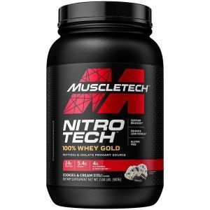 Сывороточный протеин, Nitro-Tech, 100% Whey Gold, Muscletech, вкус печенья со сливками, 999 г