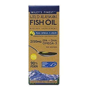 Wiley's Finest, Wild Alaskan Fish Oil, Peak Omega-3 Liquid, Natural Lemon Flavor, 2150 mg, 8.45 fl oz (250 ml)