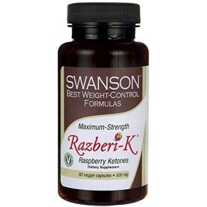 Малиновые кетоны, Razberi-K, Swanson, максимальная сила, 500 мг, 60 вегетарианских капсул