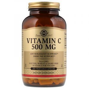 Витамин С, Vitamin C, Solgar, 500 мг, 250 капсул (Default)