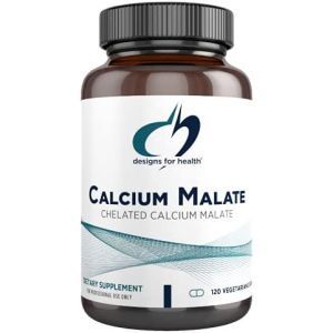 Кальций малат, Calcium Malate, Designs for Health, 500 мг, 120 вегетарианских капсул