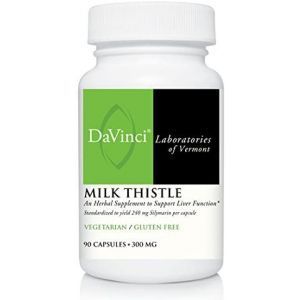 Расторопша, поддержка печени, Milk Thistle, DaVinci Laboratories of  Vermont, 300 мг, 90 капсул
