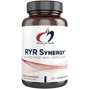 Красный дрожжевой рис с коферментом Q10, RYR Synergy, Designs for Health, 120 вегетарианских капсул