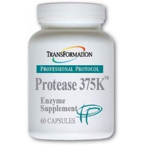 Протеолитические ферменты, протеаза,  Protease 375K, Transformation Enzymes, 60 капсул