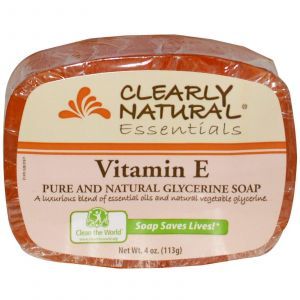Мыло глицериновое с витамином Е, Clearly Natural, 113 гр.