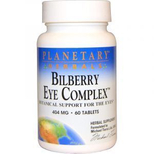 Черника и Очанка, Bilberry Eye, Planetary Herbals, комплекс, 404 мг, 60 таблеток (Default)
