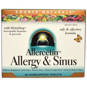 Гомеопатия для аллергиков, Allergy & Sinus, Source Naturals, 48 таб. (Default)