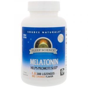 Мелатонин, Melatonin, Source Naturals, апельсин, 1 мг, 300 леденцов (Default)