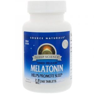 Мелатонин, Melatonin, Source Naturals, 2 мг, 240 таблеток. (Default)
