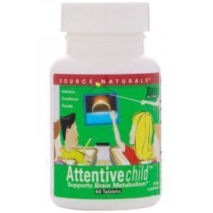 Внимательный ребенок, Attentive Child, Source Naturals, 60 таблеток (Default)