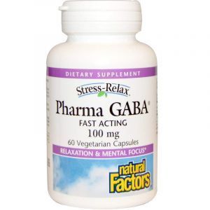 ГАМК стресс-релакс (Pharma GABA), Natural Factors, 100 мг, 60 капсул (Default)