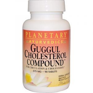 Трифала и Гуггул (Guggul Cholesterol), Planetary Herbals, аюрведическое соединение, 375 мг, 90 табл. (Default)