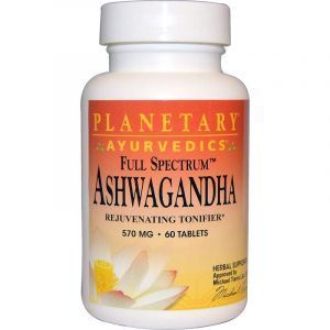 Ашваганда полного спектра, Ashwagandha, Planetary Herbals, аюрведическая, 570 мг, 60 таблеток (Default)