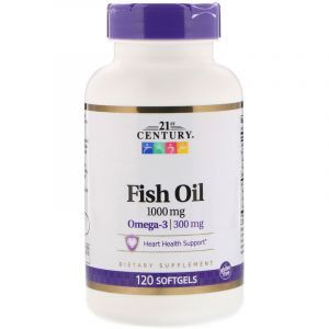 Рыбий жир, Fish Oil, 21st Century, 1000 мг, 120 капсул (Default)