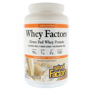 Сывороточный протеин, Whey Protein, Natural Factors, без вкусовых добавок, 907 г (Default)