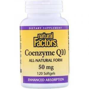 Коэнзим Q10 (Coenzyme Q10), Natural Factors, 50 мг, 120 капсул (Default)