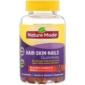 Комплекс для кожи, волос и ногтей, Hair, Skin and Nails, Nature Made, вкус ягод, 90 жевательных таблеток