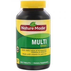 Мультивитамины с железом, Multi Daily, Nature Made, 300 таблеток