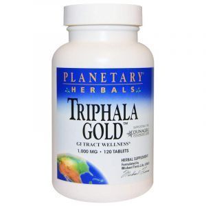 Трифала (Triphala Gold), Planetary Herbals, золотистая, 1000 мг, 120 таблеток (Default)