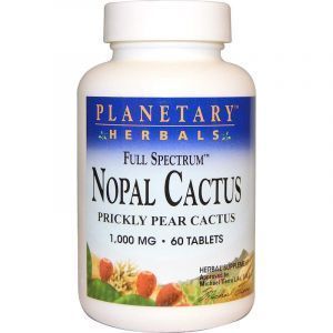 Нопал кактус, Nopal Cactus, Planetary Herbals, 1000 мг, 60 таблеток (Default)