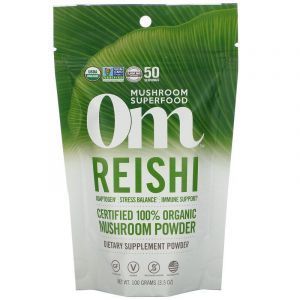 Рейши, грибной порошок, Reishi, Organic Mushroom Nutrition, сертифицированный 100% органический, 100 г