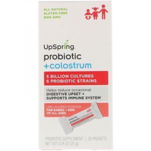 Пробиотик + молозиво для детей, Probiotic + Colostrum, UpSpring, 30 пакетиков по 21 г (Default)