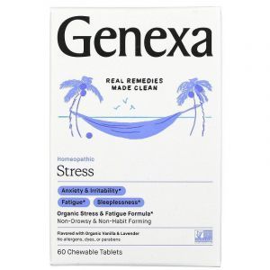 Средство от стресса и усталости, Stress Relief, Genexa LLC, органик, 60 таблеток