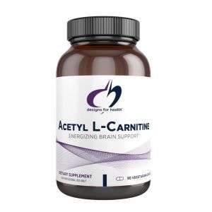 Ацетил L-карнитин для мозга, Acetyl L-Carnitine, Designs for Health, 800 мг, 90 вегетарианских капсул