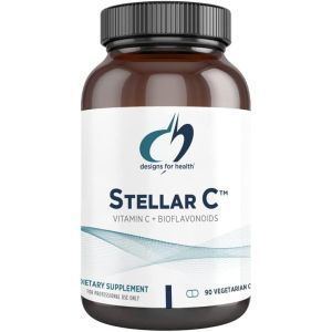 Витамин С и биофлавоноиды, Stellar C, Solaray, Designs for Health, 600 мг/ 200 мг, 90 вегетарианских капсул