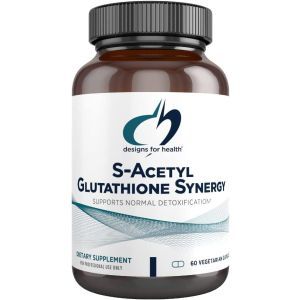 S-ацетил глутатион, S-Acetyl Glutathione Synergy, Designs for Health, 200 мг, 60 вегетарианских капсул