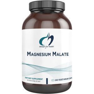 Магний (малат), Magnesium Malate, Designs for Health, 360 мг, 240 вегетарианских капсул