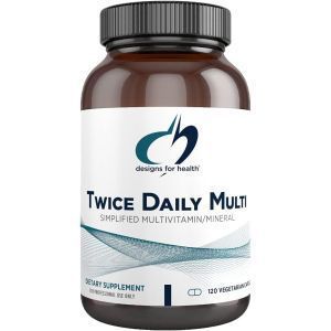 Мультивитамины и минералы без железа, Twice Daily Multi, Designs for Health, 120 вегетарианских капсул