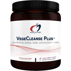 Очищение организма, VegeCleanse Plus, Designs for Health, ягодно-ванильный вкус, порошок, 570 г