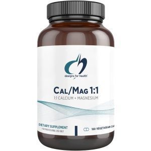 Кальций и магний, Cal/Mag 1:1, Designs for Health, 200 мг / 200 мг, 180 вегетарианских капсул