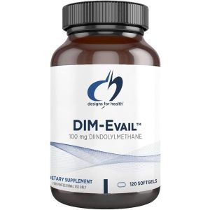 Дииндолилметан, поддержка гормонального баланса, DIM-Evail, Designs for Health, для женщин, 100 мг, 120 гелевых капсул