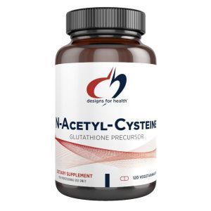 Ацетилцистеин, N-Acetyl-L-Cysteine, Designs for Healt, 900 мг, 120 вегетарианских капсул