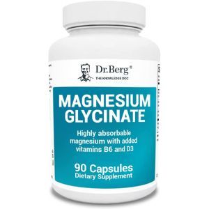 Магния глицинат, Magnesium Glycinate, Dr. Berg's, 360 мг, 90 капсул
