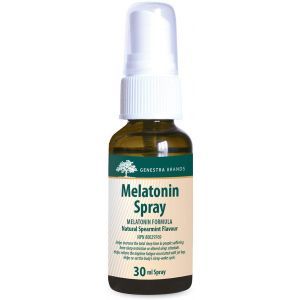 Мелатонин, Melatonin, Genestra Brands, спрей, мятный вкус,  30 мл