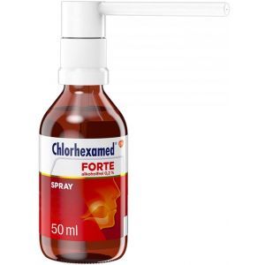 Хлоргексамед спрей, Chlorhexamed Forte, GlaxoSmithKline, без спирта (0,2 %), 50 мл
