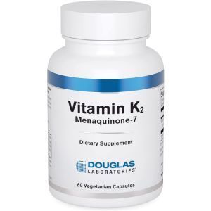 Витамин К2, Vitamin K2, Menaquinone-7, Douglas Laboratories, для поддержки формирования костей, минерализации и кровеносных сосудов, 60 капсул