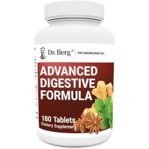 Поддержка пищеварения, Advanced Digestive Formula, Dr. Berg's, с яблочным уксусом, 180 таблеток
