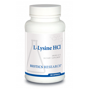 L-лизин HCl, L-Lysine HCl (Amino Acid), Biotics Research, 100 капсул