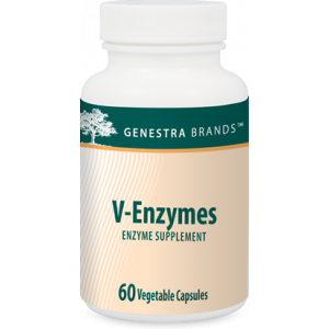 Энзимы для переваривания лактозы, V-Enzymes, Genestra Brands, 60 вегетарианских капсул