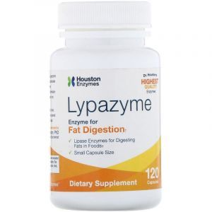 Ферменты для переваривания жиров, Lypazyme, Houston Enzymes, 120 капсул (Default)