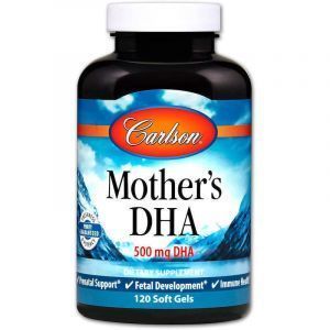 Докозагексаеновая кислота (ДГК) для кормящих мам, Mother's DHA, Carlson Labs, 500 мг, 120 гелевых капсул 