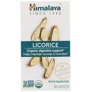 Корень солодки, Licorice, Himalaya, органическая поддержка пищеварения, 60 каплет