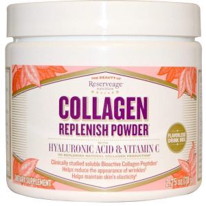 Коллаген с гиалуроновой кислотой и витамином C, Collagen Replenish, ReserveAge Nutrition, 78 г (Default)