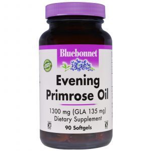 Масло вечерней примулы (Evening Primrose Oil), Bluebonnet Nutrition, 1300 мг, 90 капсул (Default)