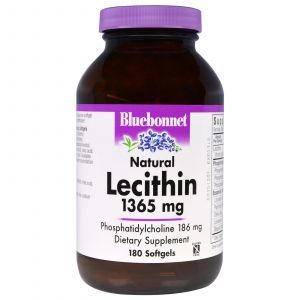 Лецитин, Lecithin, Bluebonnet Nutrition, 1365 мг, 180 капсул (Default)